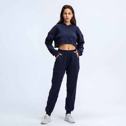 GOMIFLEX Cropped Hoodie Tracksuit Set