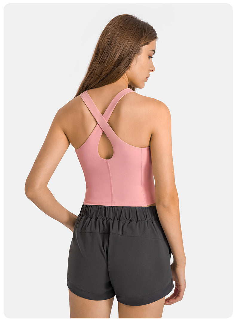 GOMIFLEX Seamless Strappy Yoga Top Tank