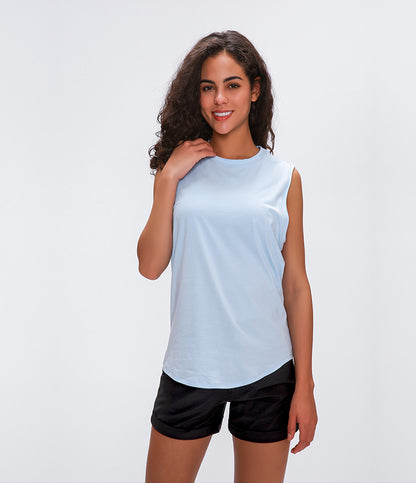 GOMIFLEX High-Neck Ribbed Tank Top