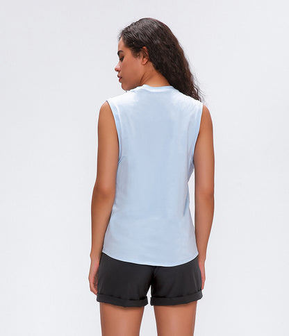 GOMIFLEX High-Neck Ribbed Tank Top