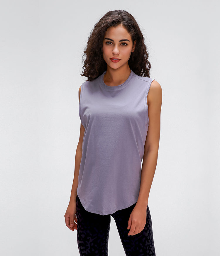 GOMIFLEX High-Neck Ribbed Tank Top