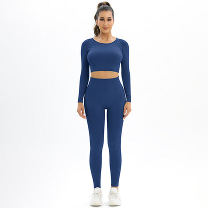 High-Waist Long Sleeve Leggings Set