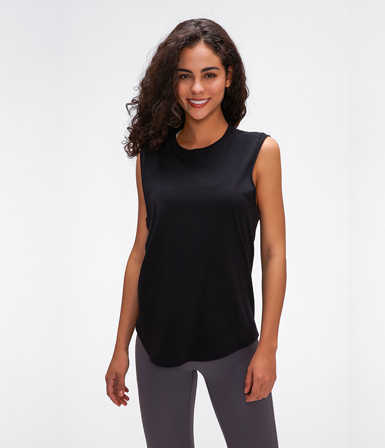 GOMIFLEX High-Neck Ribbed Tank Top