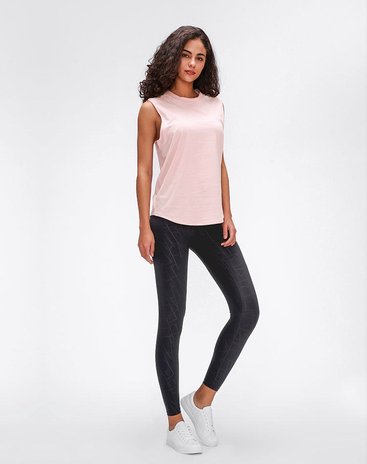 GOMIFLEX High-Neck Ribbed Tank Top