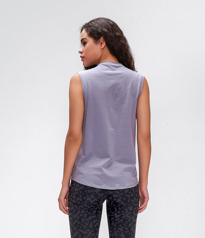 GOMIFLEX High-Neck Ribbed Tank Top