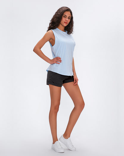 GOMIFLEX High-Neck Ribbed Tank Top