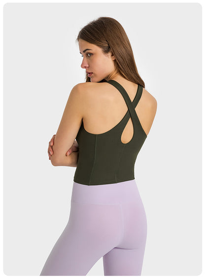 GOMIFLEX Seamless Strappy Yoga Top Tank