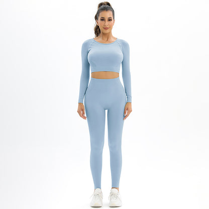 High-Waist Long Sleeve Leggings Set