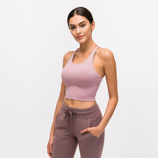 GOMIFLEX Crisscross Back Longline Sports Bra